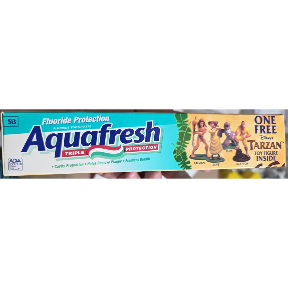 Vintage 1999 Disney Tarzan Aquafresh Toothpaste Empty Box Movie Promo - Picture 4 of 6